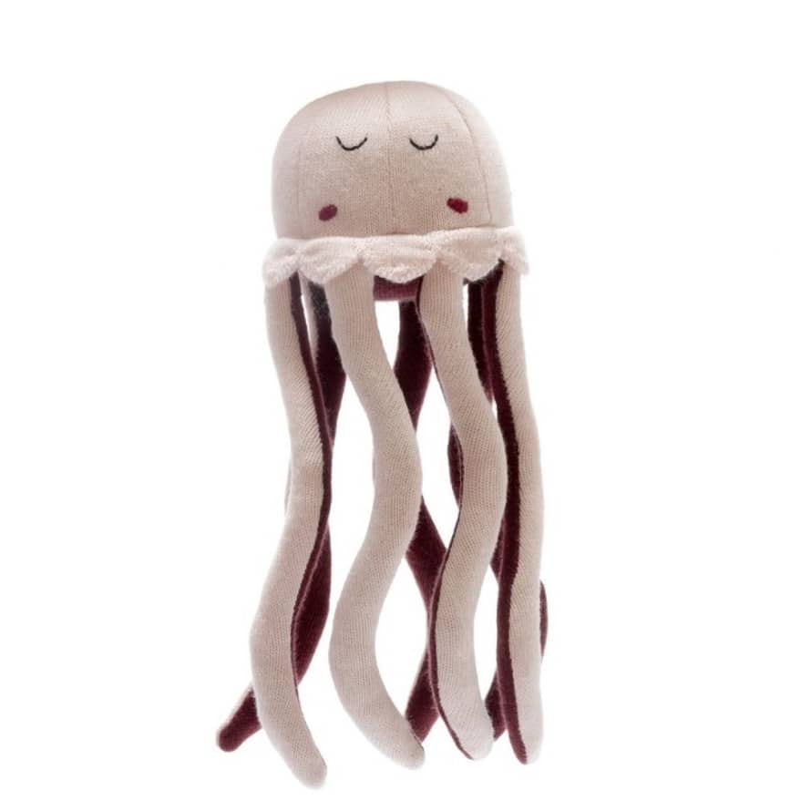 Best Years Knitted Organic Baby Pink Jellyfish Scandi Toy