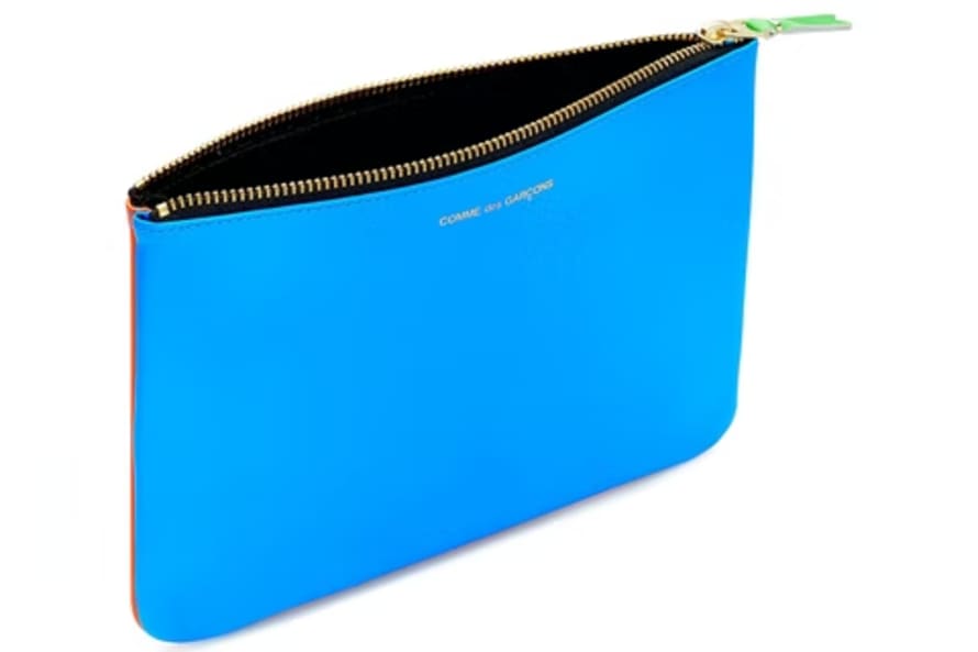 Comme Des Garçons Wallet Comme des Garcons SA5100SF Super Fluo Wallet Blue/Orange