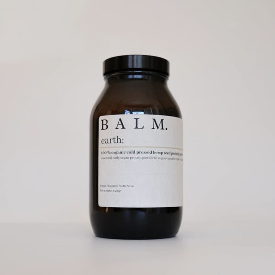Balm. Earth 100% Organic Cold Pressed Hemp Seed Protein Powder