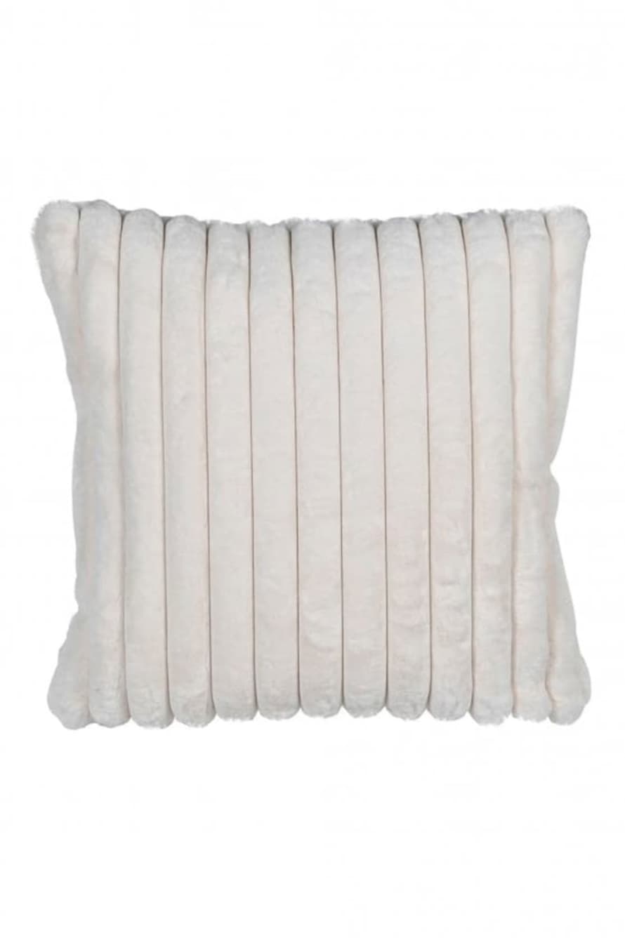 The Home Collection Faux Rabbit Cream Cushion
