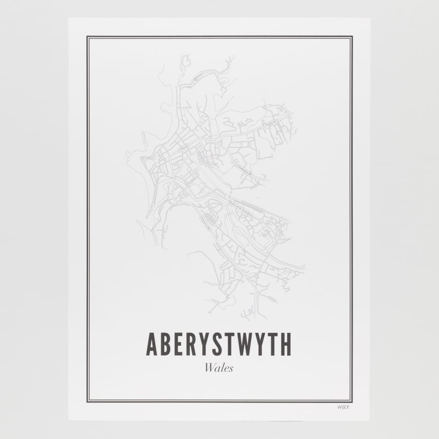 WIJCK. Aberystwyth Map Poster Print (50 x 70 cm)