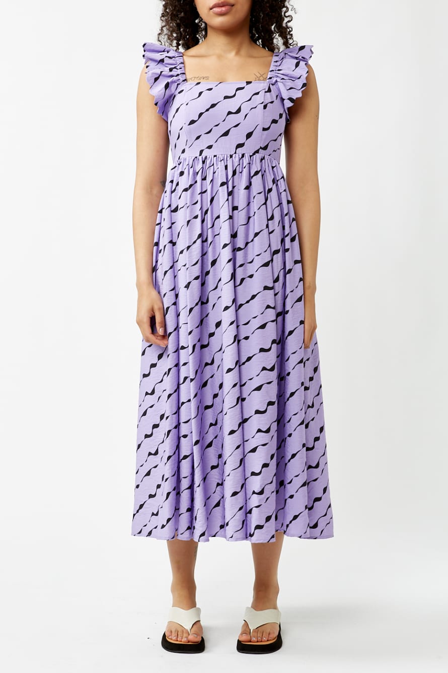 Selected Femme Violet Tulip Lara Midi Dress