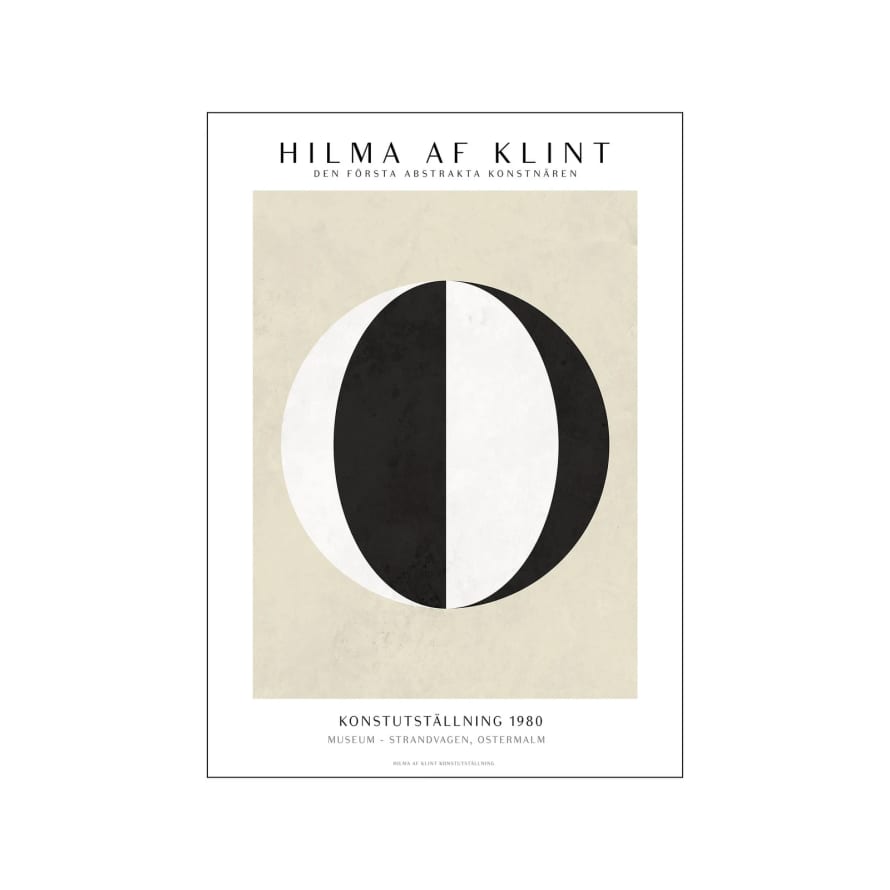 Poster & Frame Hilma Af Klint, Black White Print - 50 x 70 cm 