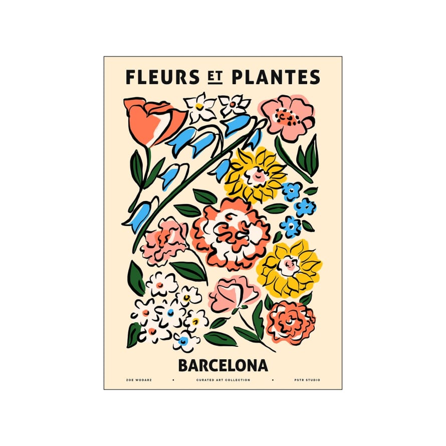 Poster & Frame Zoe - Fleurs et Plantes - Barcelona Print - 30 x 40 cm 