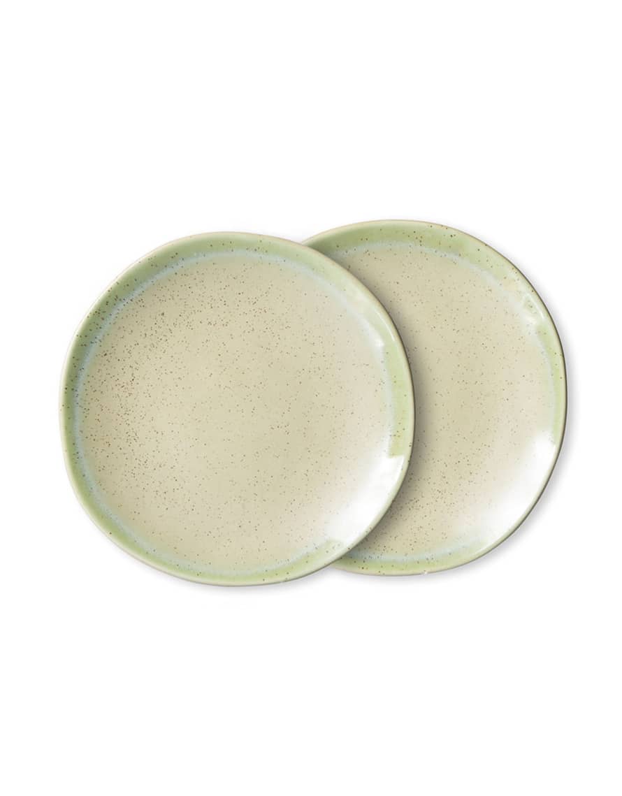 HKliving Set of 2 Pistachio Side Plates