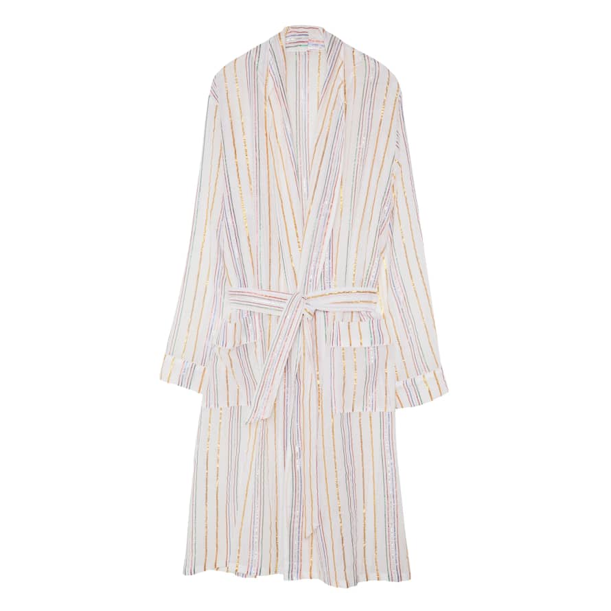 Somerville Cotton Lurex Stripe Robe