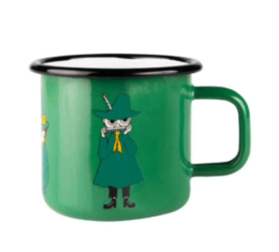 Muurla Moomin Enamel Mug - Retro Snufkin, Green 3.7cl