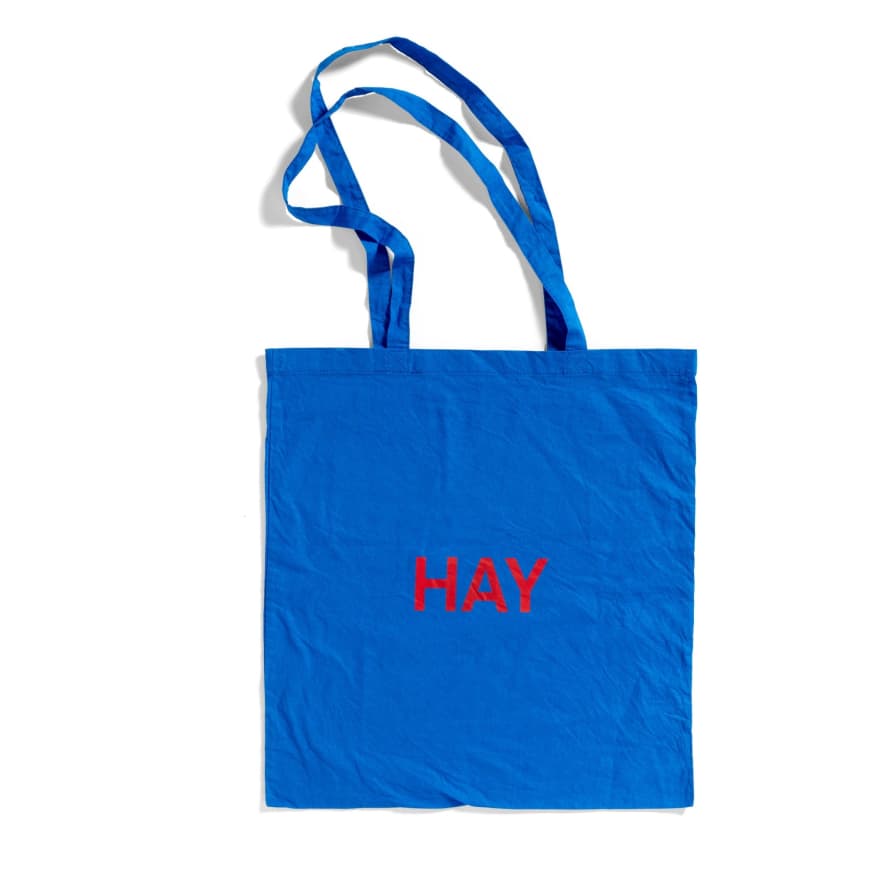 HAY Hay Blue Tote Bag Red Logo