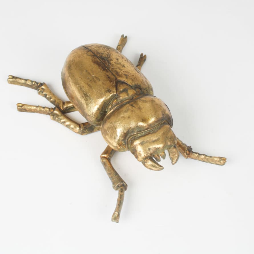 &Quirky Large Stag Lady Beetle Gold Wall Decoration
