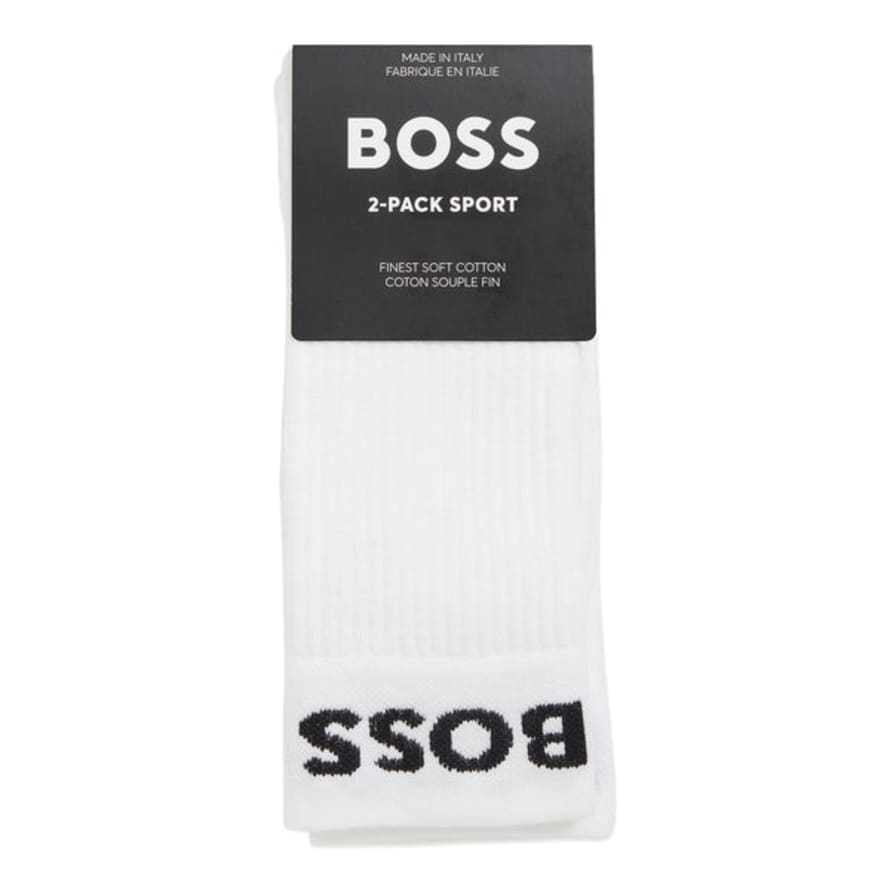 Boss 2 Pack Rs Sport Socks - White