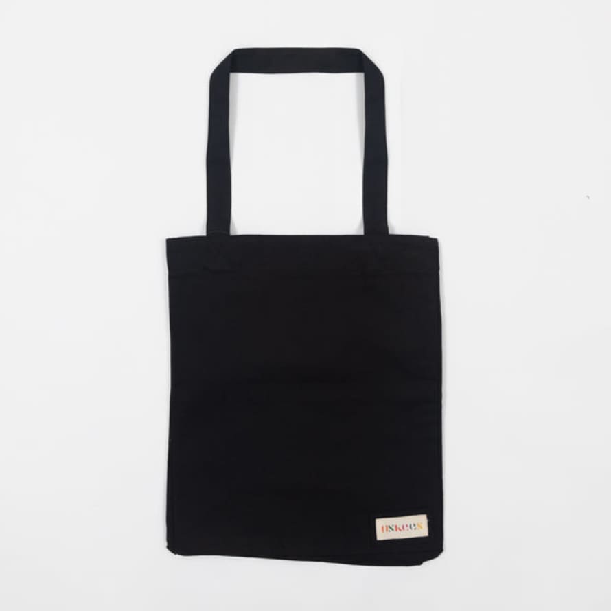 USKEES Black Small Organic Cotton Tote Bag