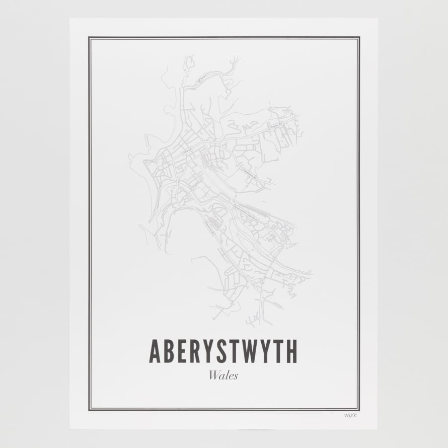 WIJCK. Aberystwyth Map Poster Print (40 x 50 cm)