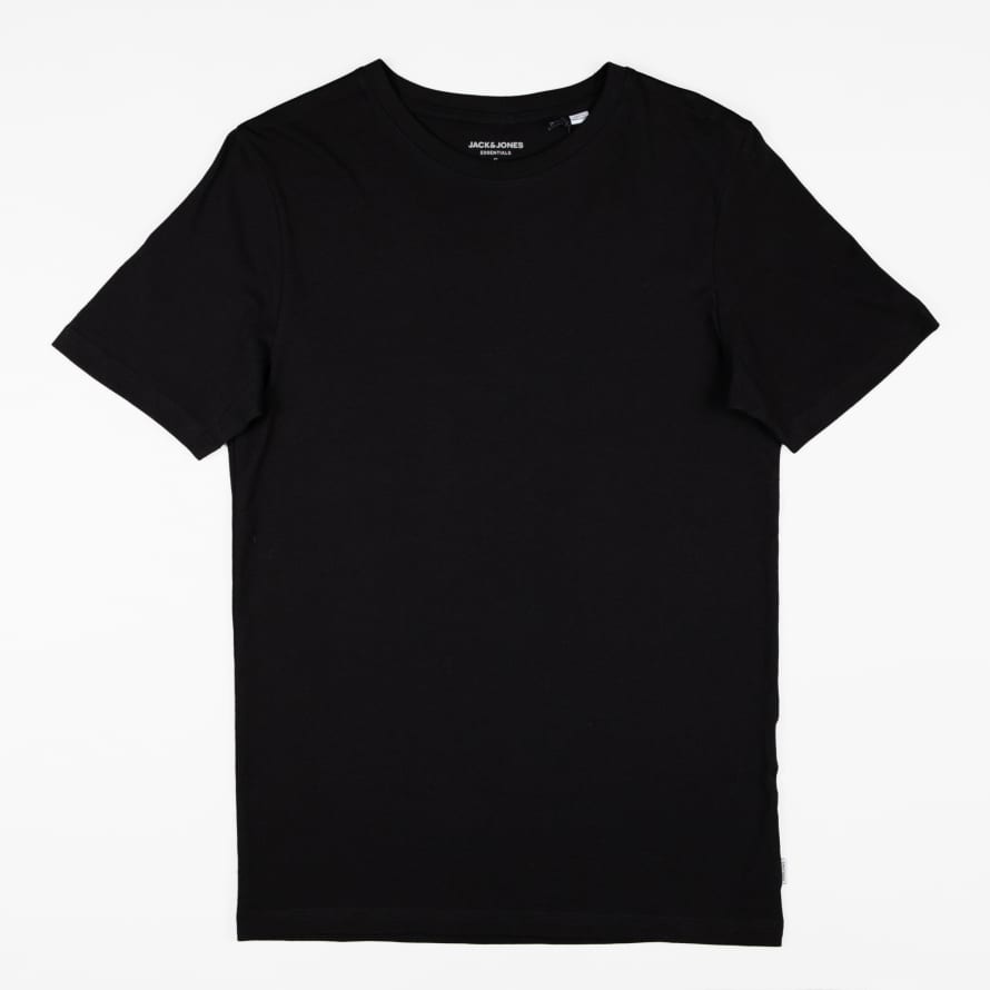 Jack & Jones Black Organic Cotton Slim Fit Basic T-Shirt