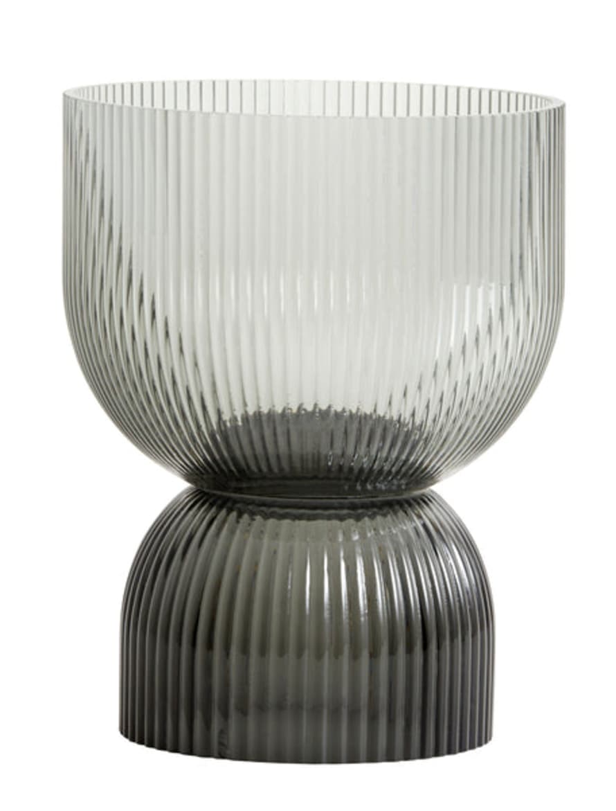 Nordal Riva Medium Black Grey Vase
