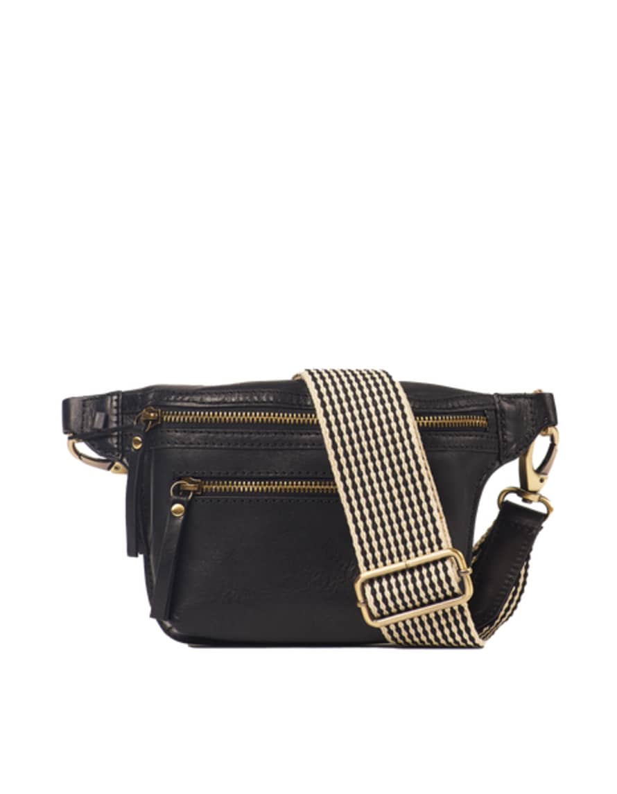 O My Bag  Beck's Black Stromboli Leather Bum Bag