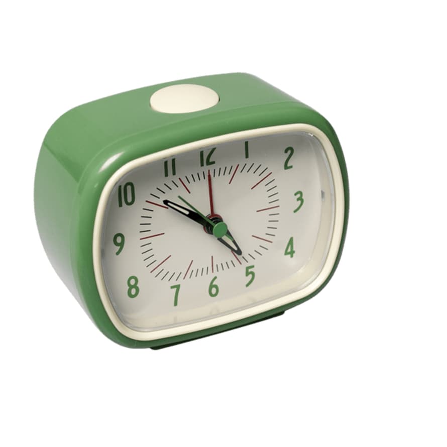 Rex London Green Retro Alarm Clock