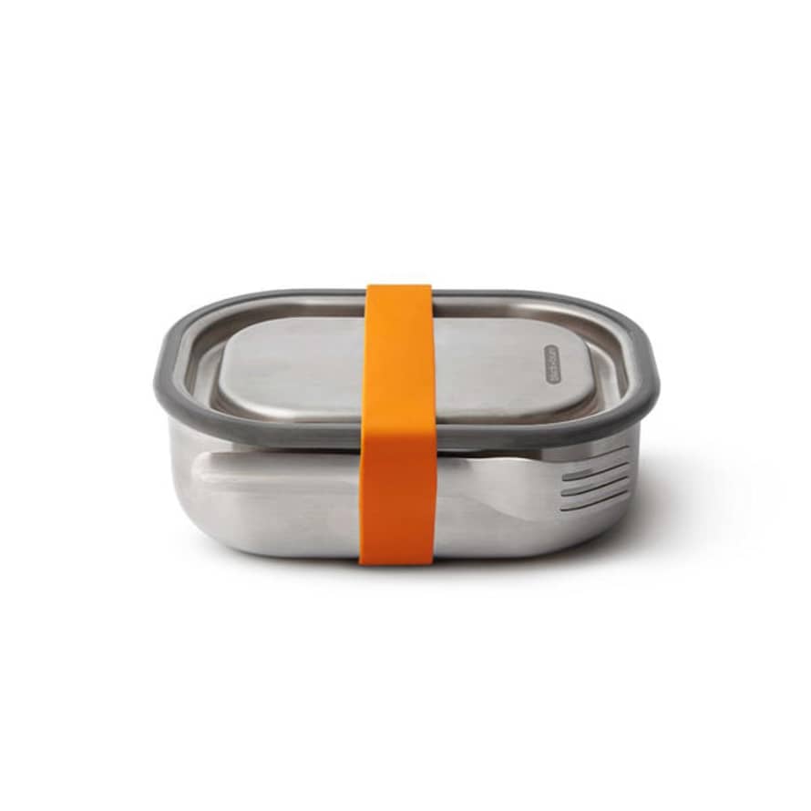 Black + Blum Stainless Steel Orange Rubber Lunch Box