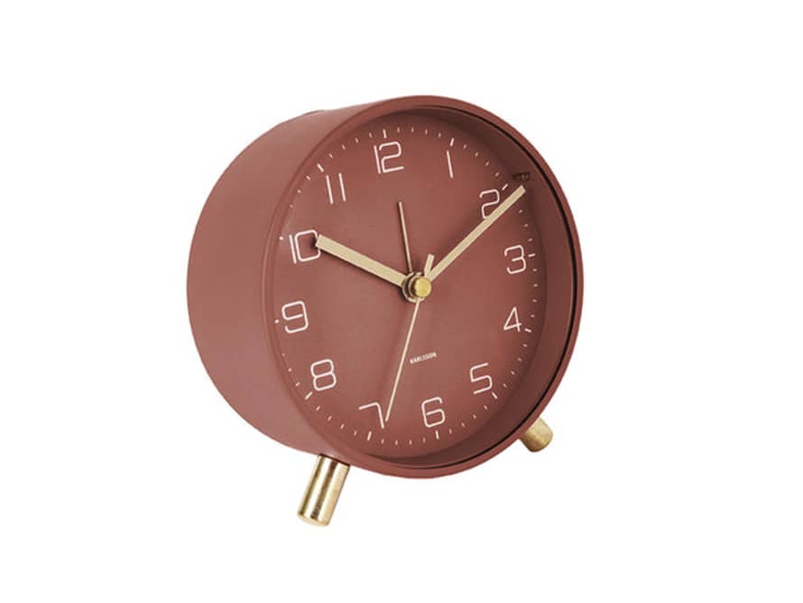 Present Time Warm Red Lofty Alarm Clock