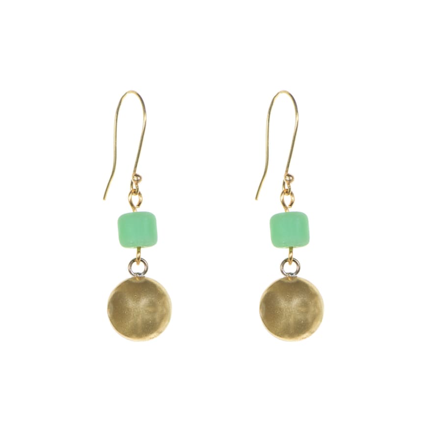 Just Trade  River Earrings Green
