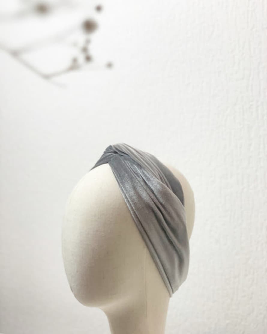 YFS | Haarbandeau Velvet - Silver Grey