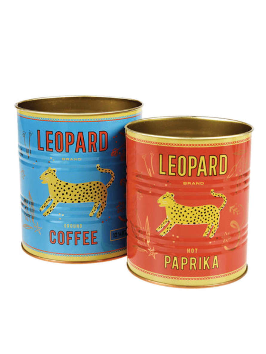 Rex London Leopard Ground Coffee Storage Tin