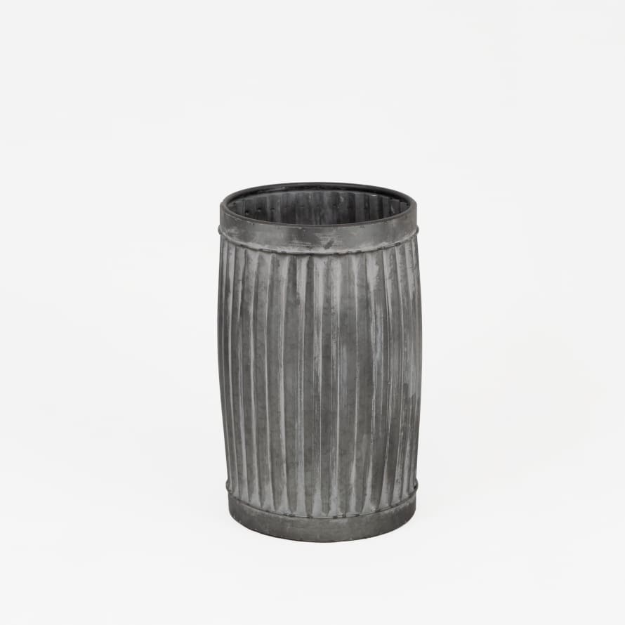 Light & Living Grey Freesia Vintage Style Zinc Flower Pot Small