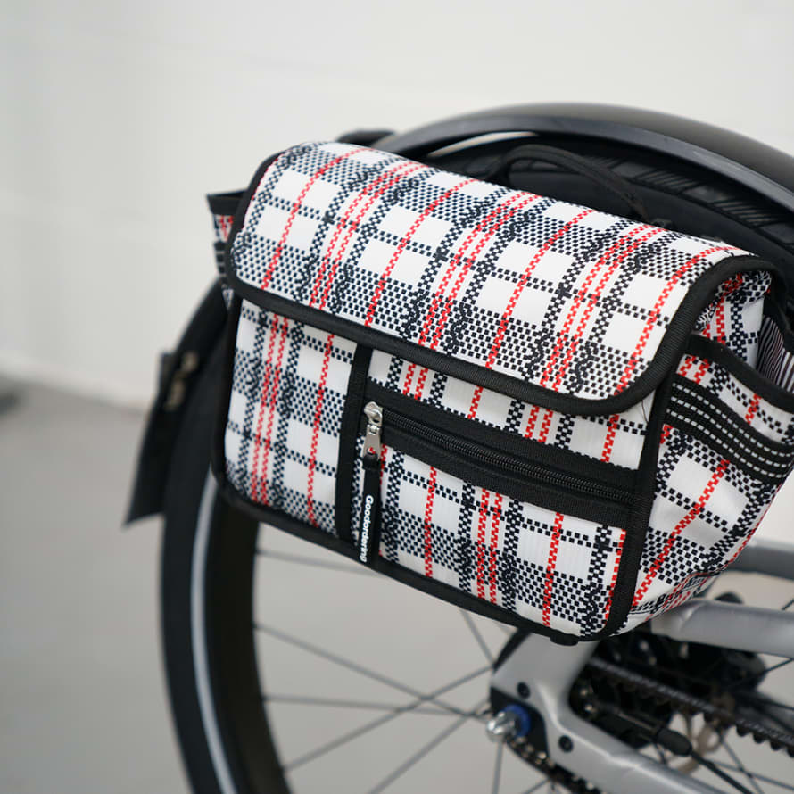 Goodordering Eco Tartan Bicycle Handlebar bag