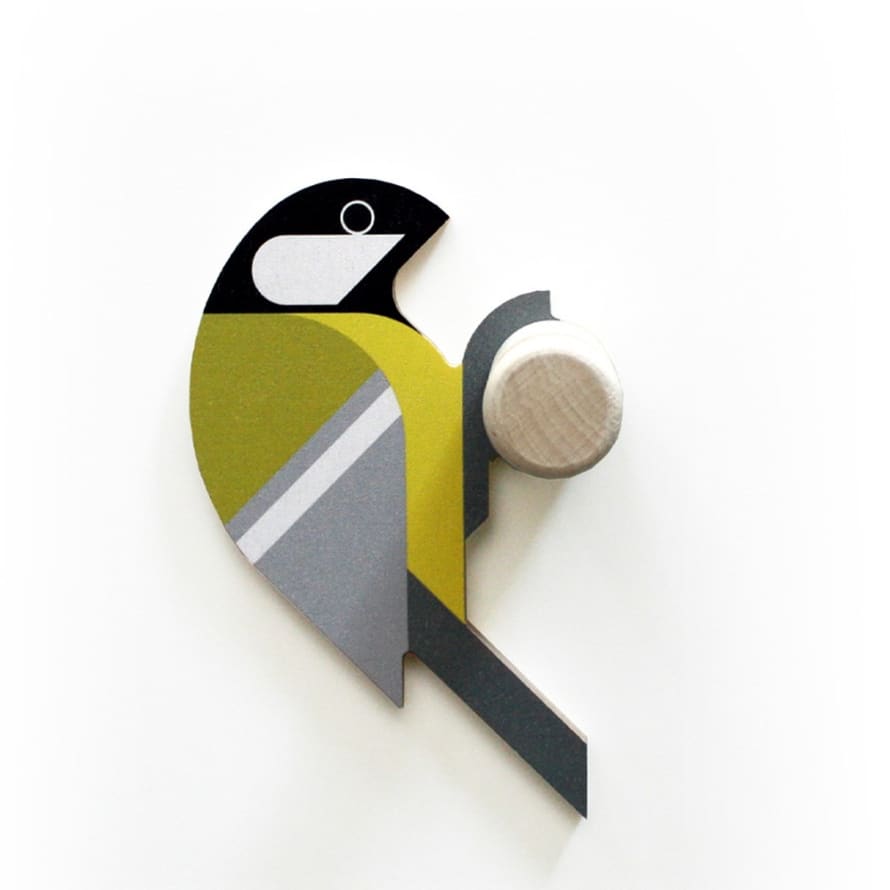 HINGHANG Wooden Great Tit Wall Hook