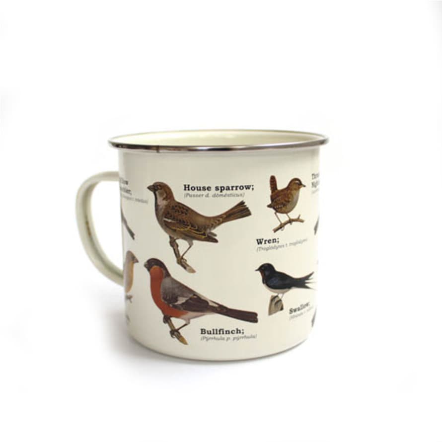 Gift Republic Enamel Garden Birds Mug