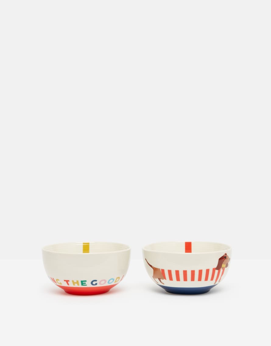 Joules Brightside Dachshund Cereal Bowl Set of 2