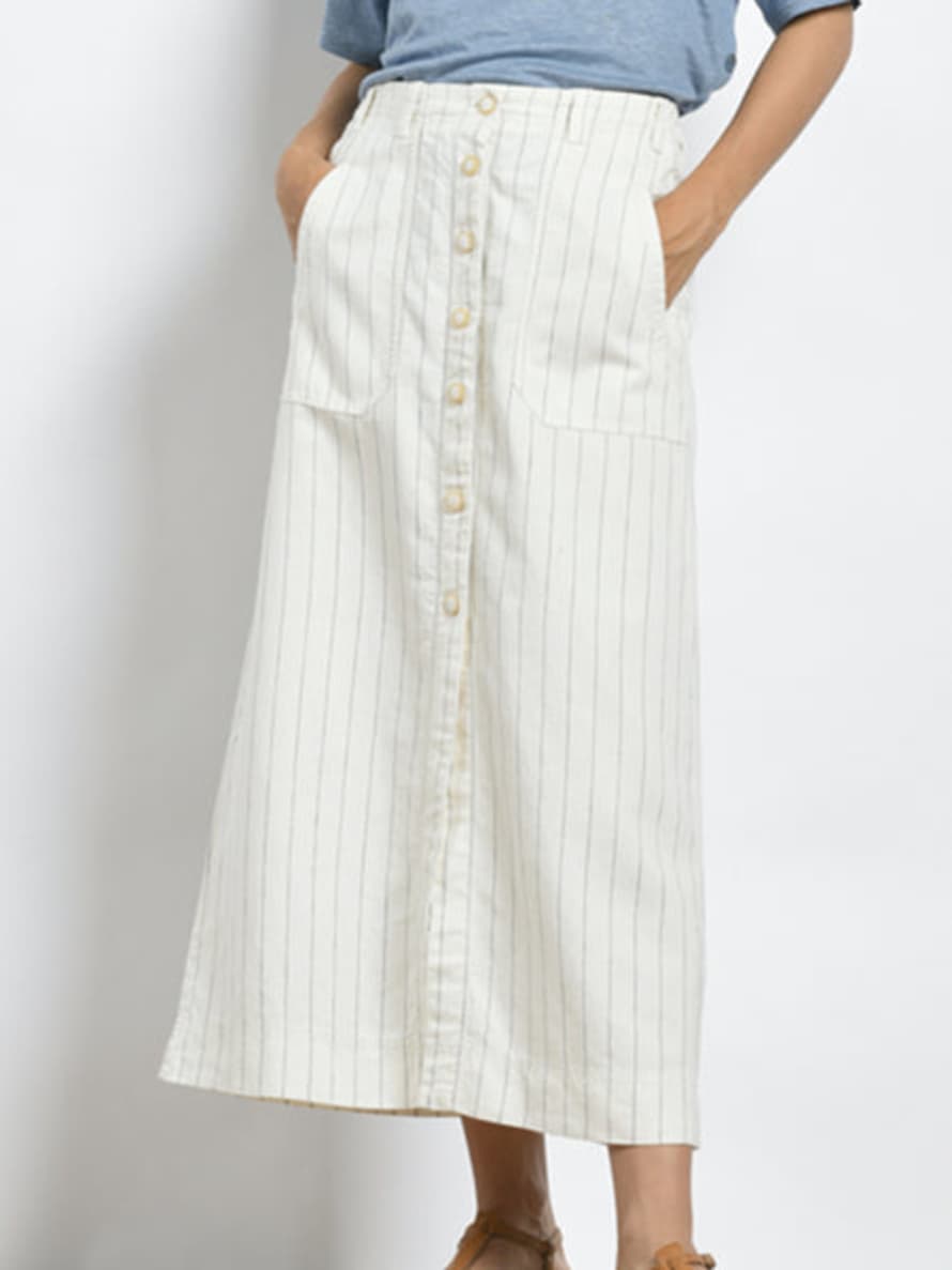 Mat De Misaine Jivers Skirt Linen And Cotton Stripe Raye Tablier