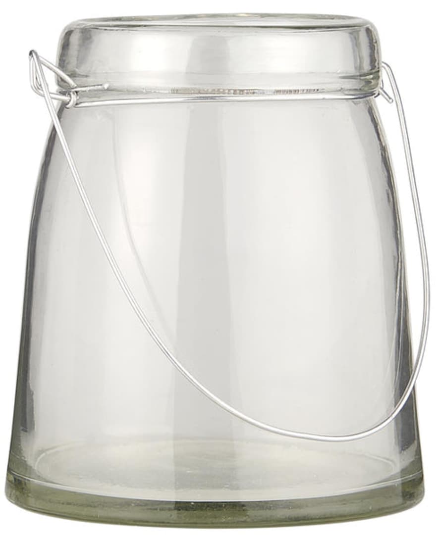 TUSKcollection Glass Hurricane Lantern With Handle