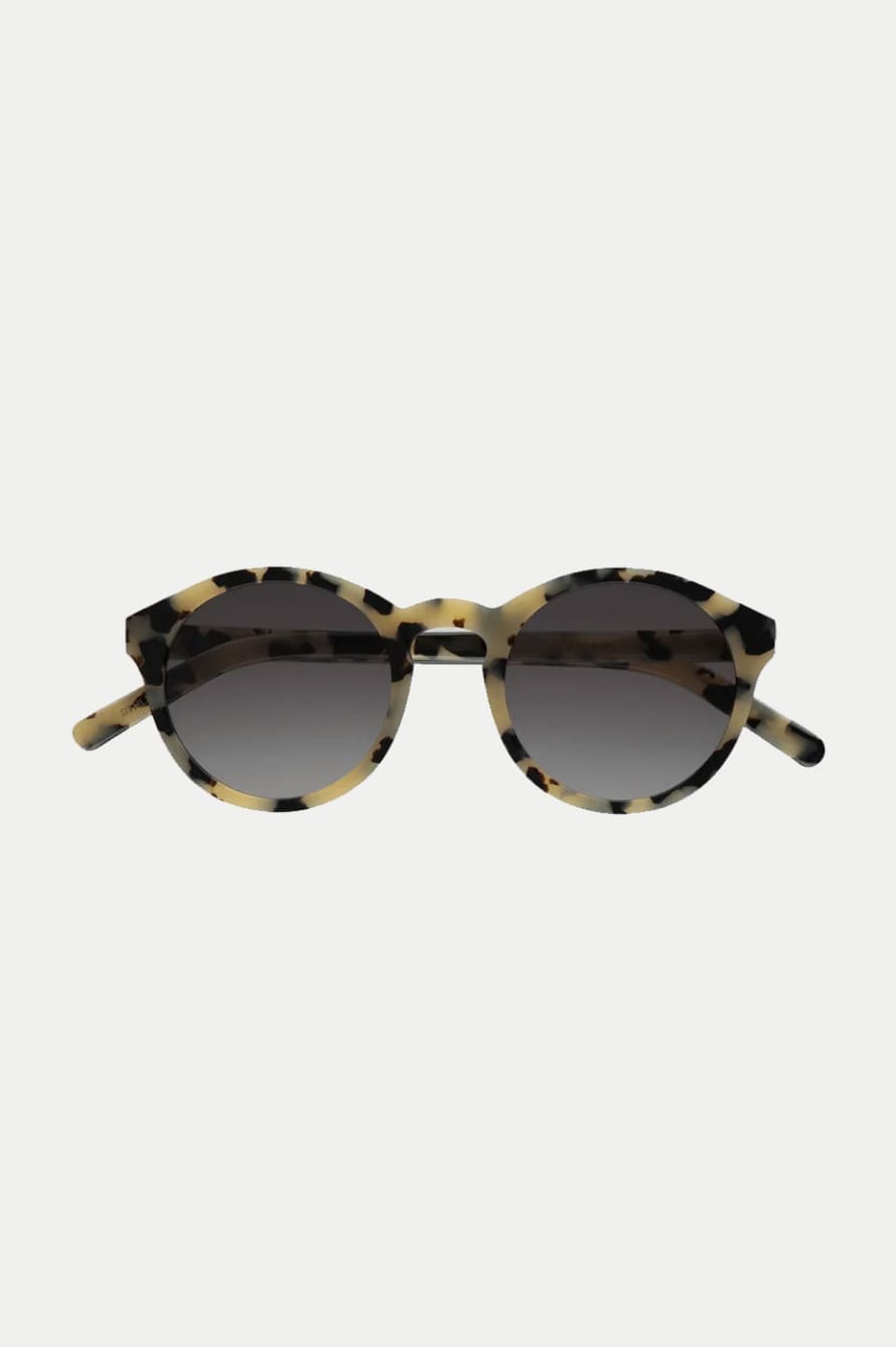 Monokel Eyewear Barstow Black/white Havana Sunglasses - Grey Gradient Lens