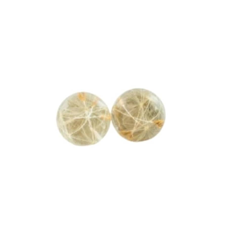 Botanic Isles Dandelion Seed Resin Stud Earrings - 11mm