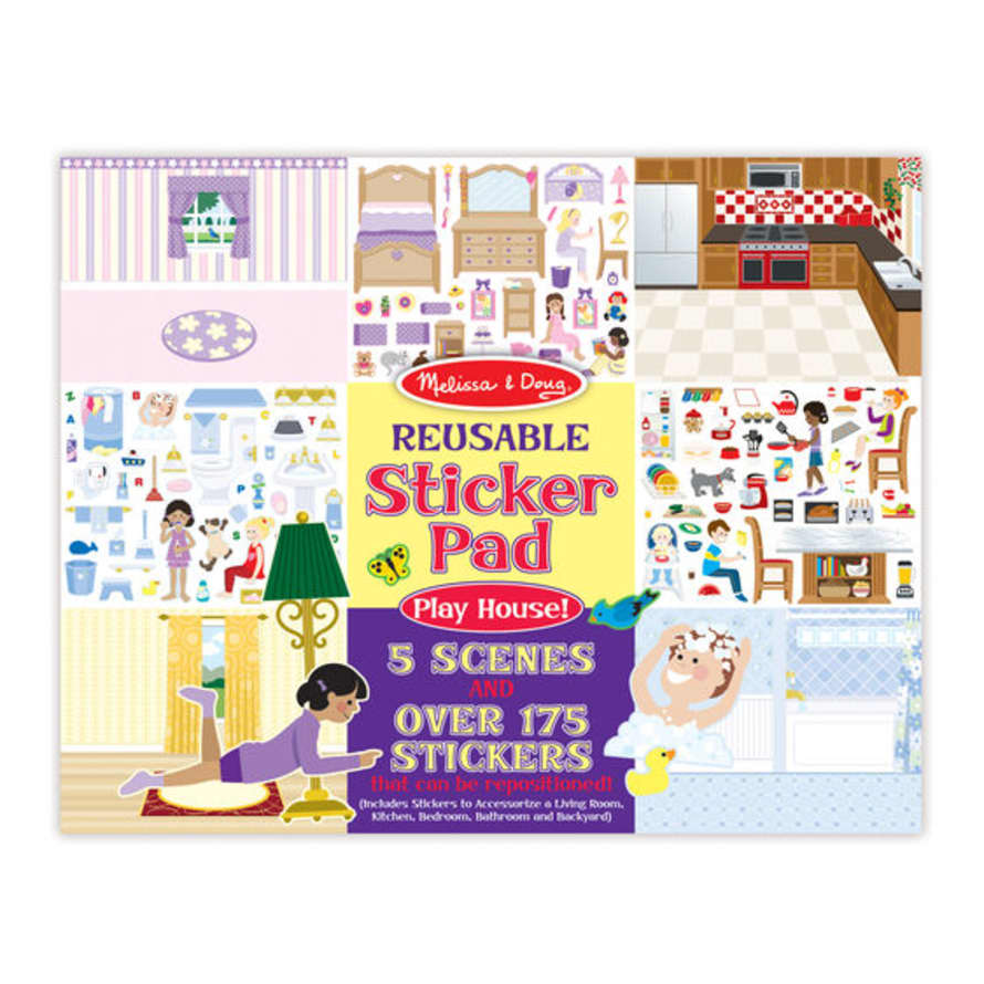 Melissa & Doug Reusable Sticker Pad - Play House