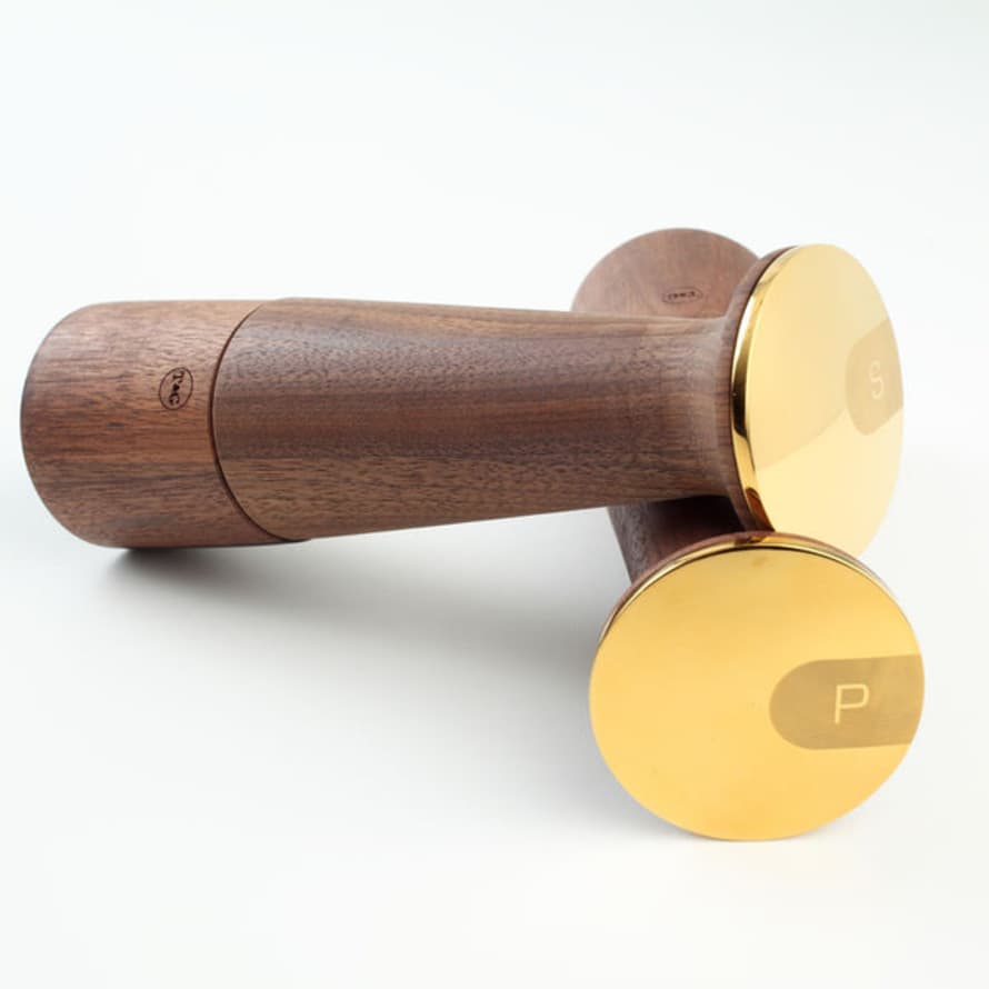 T&G Woodware - Oblique Deco Gold Pepper Mill 205mm