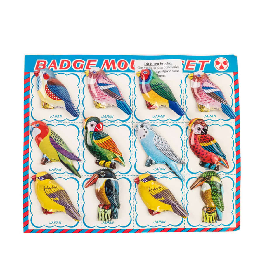 Fantastik Set Of 12 Bird Pins