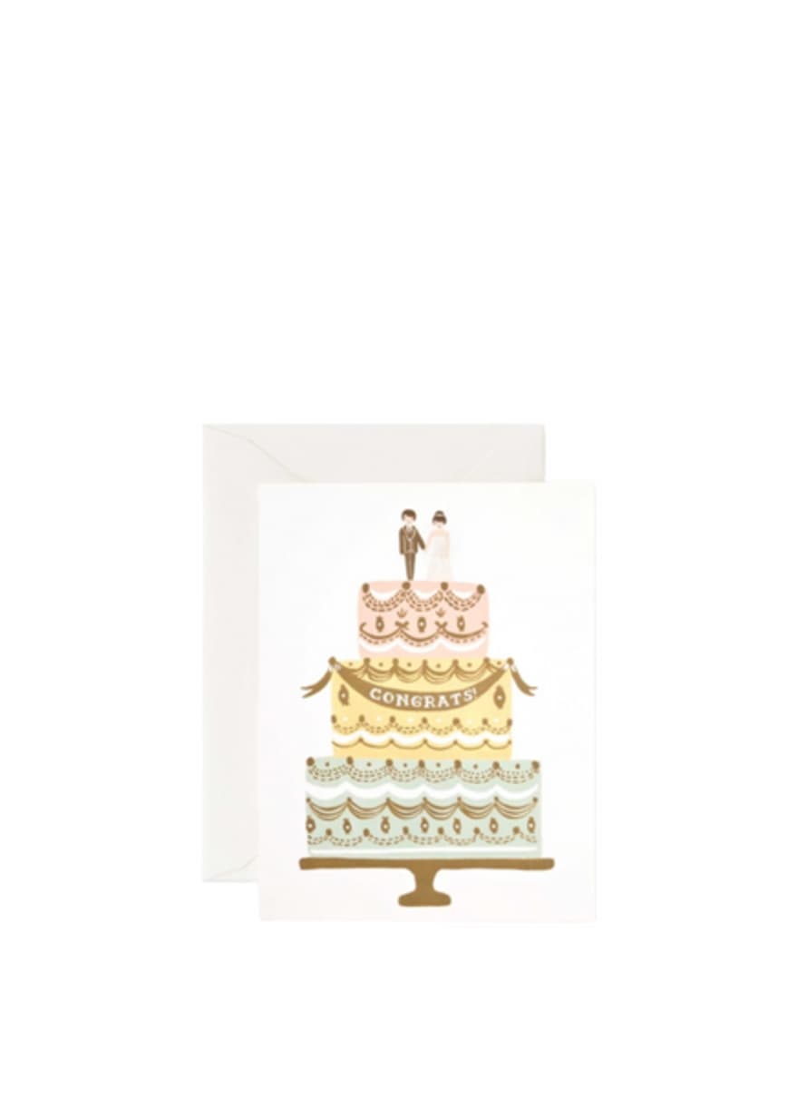 Rifle Paper Co. Congrats Wedding Cake Card From Co.
