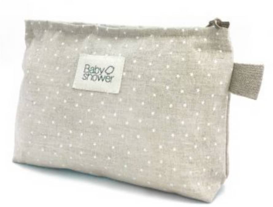 Baby Shower White Ministar Nappy and Accessory Pouch