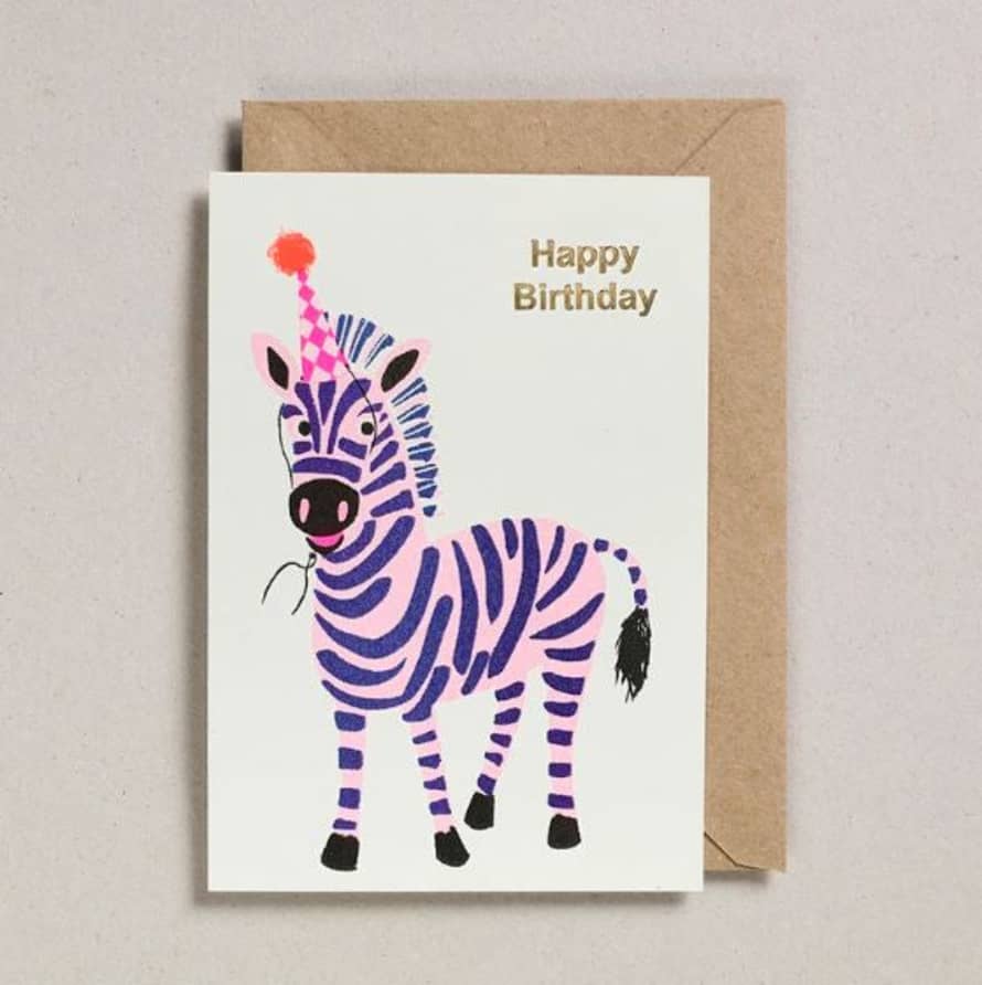 Petra Boase Happy Birthday  Card Zebra