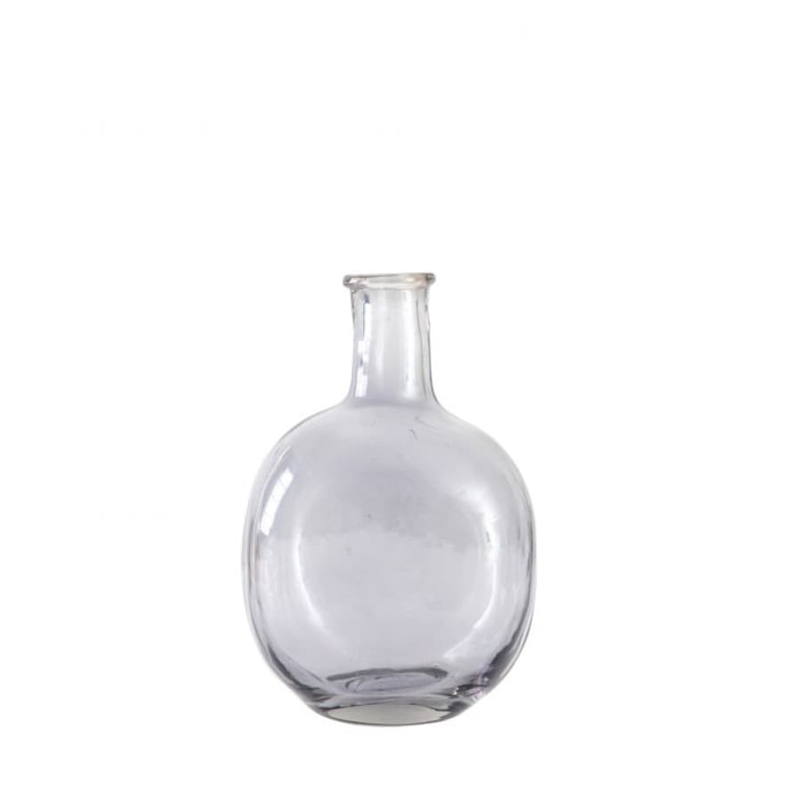 Gallery Direct Grey Glass Bottle Vase - Small