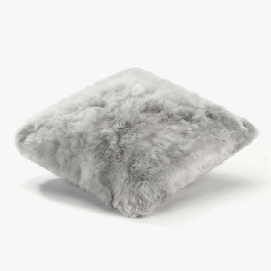 Weich Couture Alpaca Alpaca Fur One-Sided Pillow Cushion NUBE 50x50 - Silver Grey