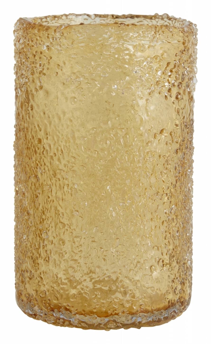 Nordal Clyde Structured Glass Vase large - Amber