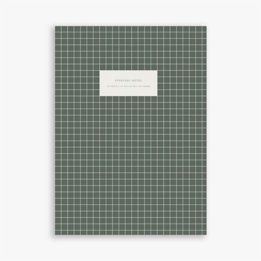 Kartotek Copenhagen Green Checked Notebook