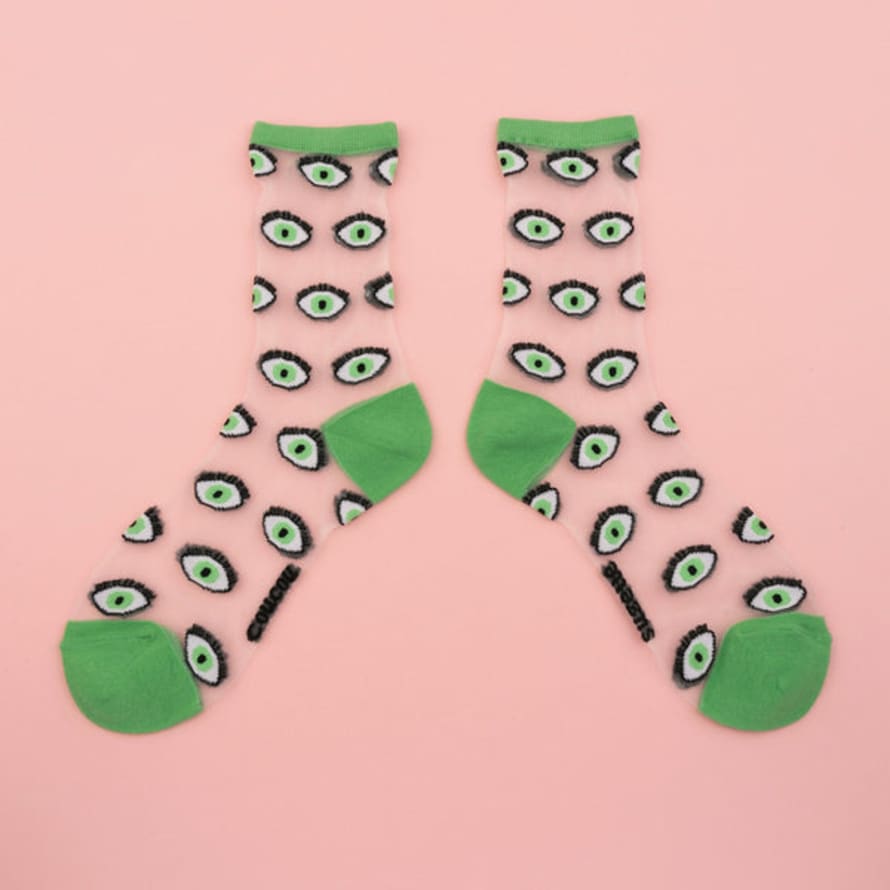 Coucou Suzette Green Eye Sheer Socks