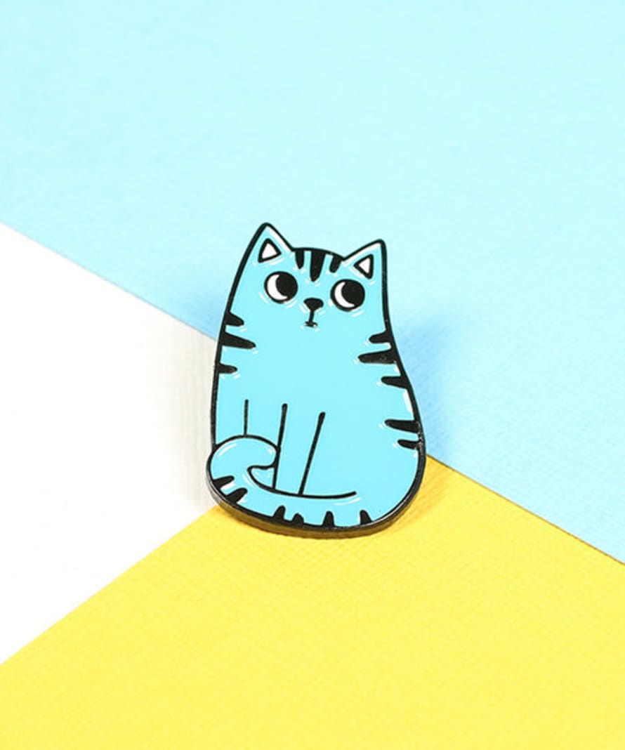 Punky Pins Blue Cat Pin
