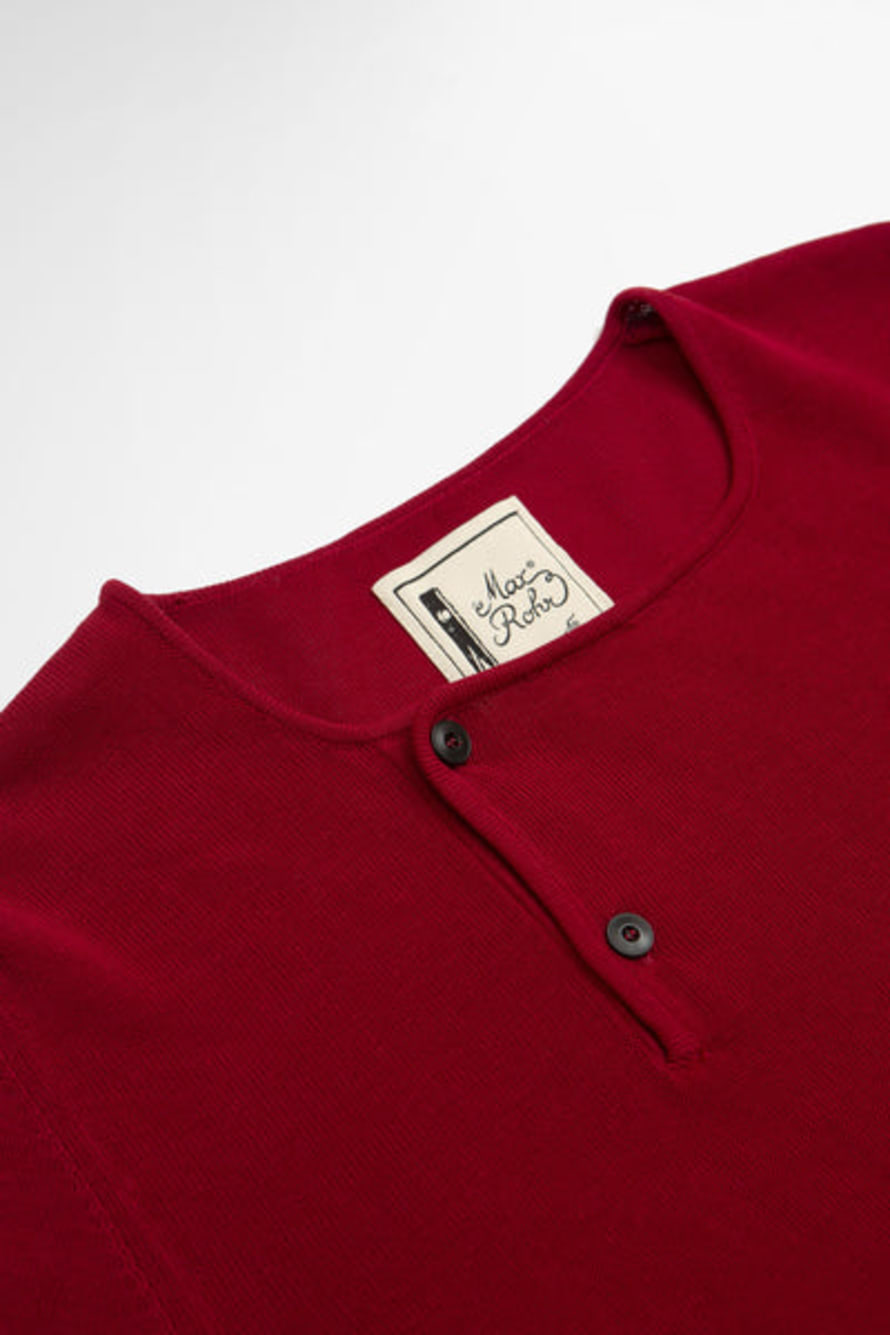 Trouva: Side Buttons Short Sleeve Red