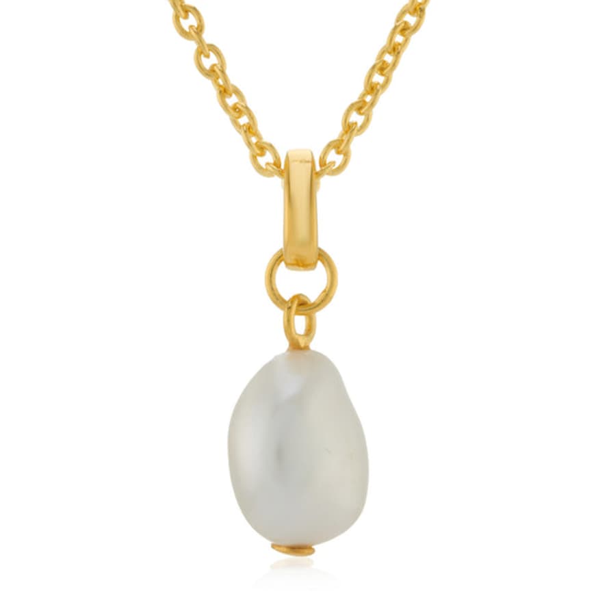 CollardManson Wdts Pearl Pendant Necklace - Gold