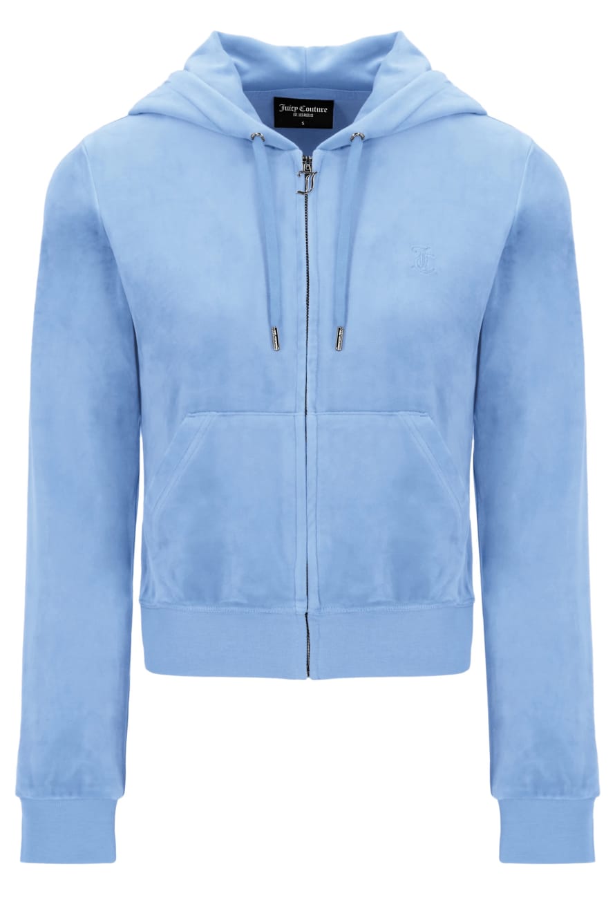 Juicy Couture Robertson Classic Velour Hoodie - Powder Blue
