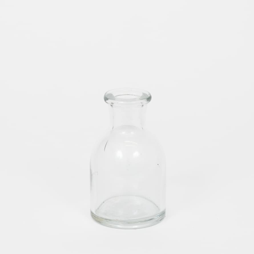 Ib Laursen Small Clear Glass Bottle Vase